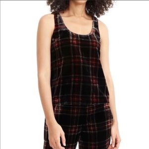 NWT J. Crew Tartan Velvet Tank